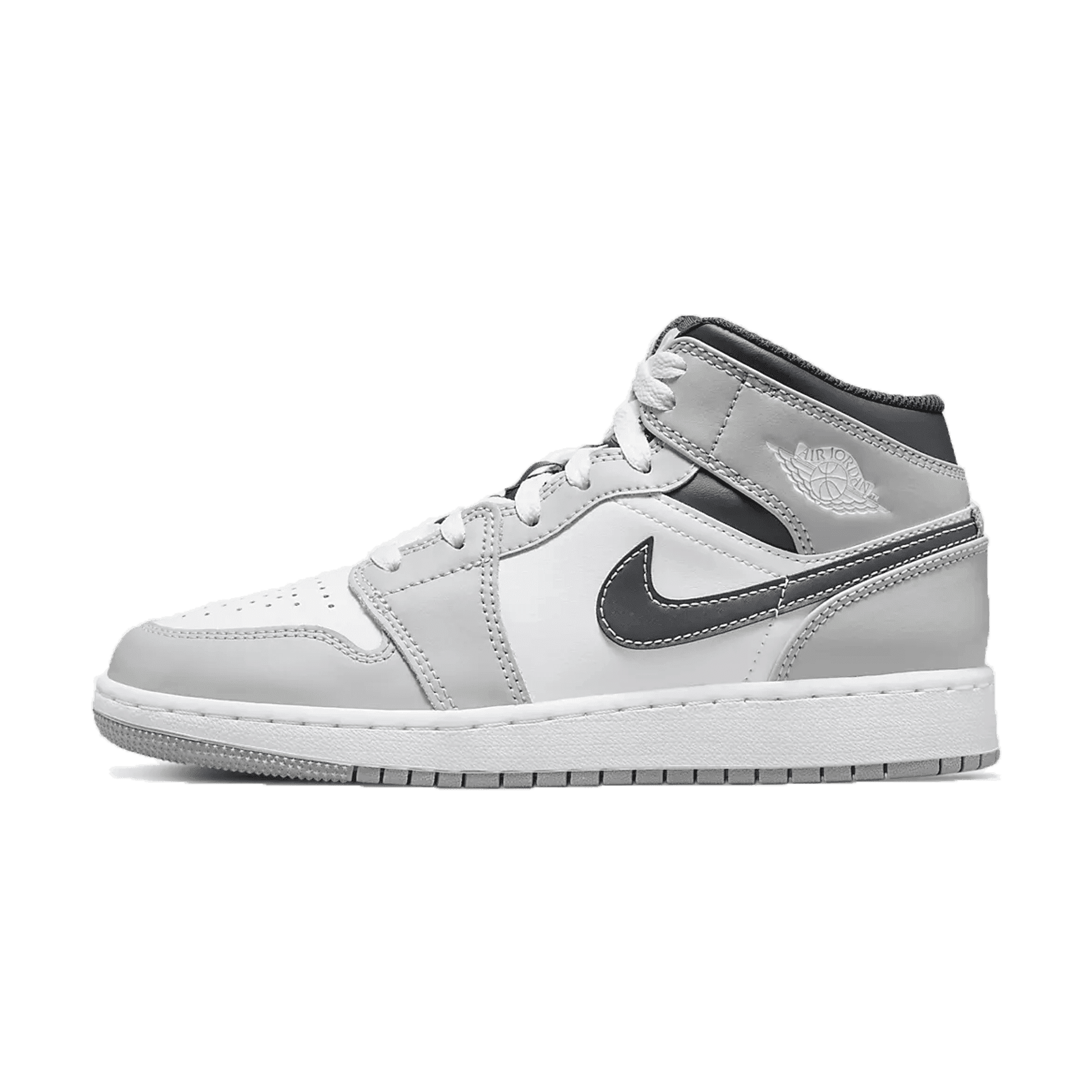 Jordan1 Mid GS 'Light Smoke Grey'