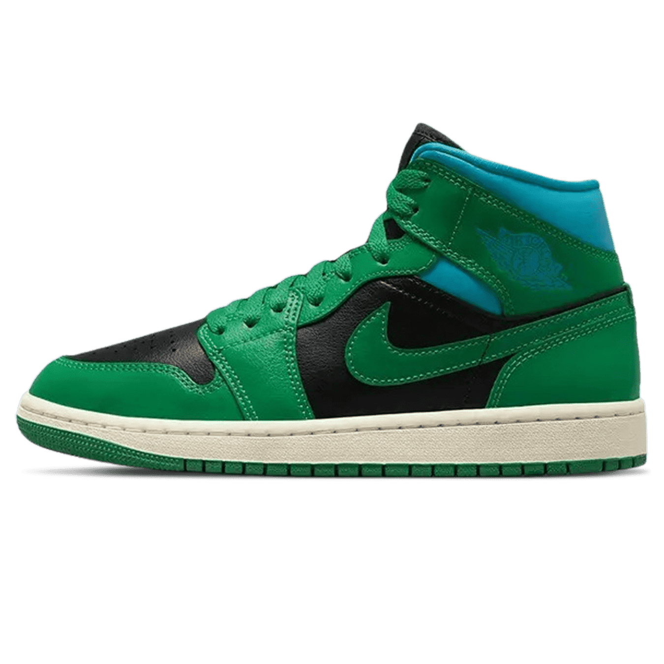 Jordan1 Mid Wmns 'Lucky Green Aquatone'