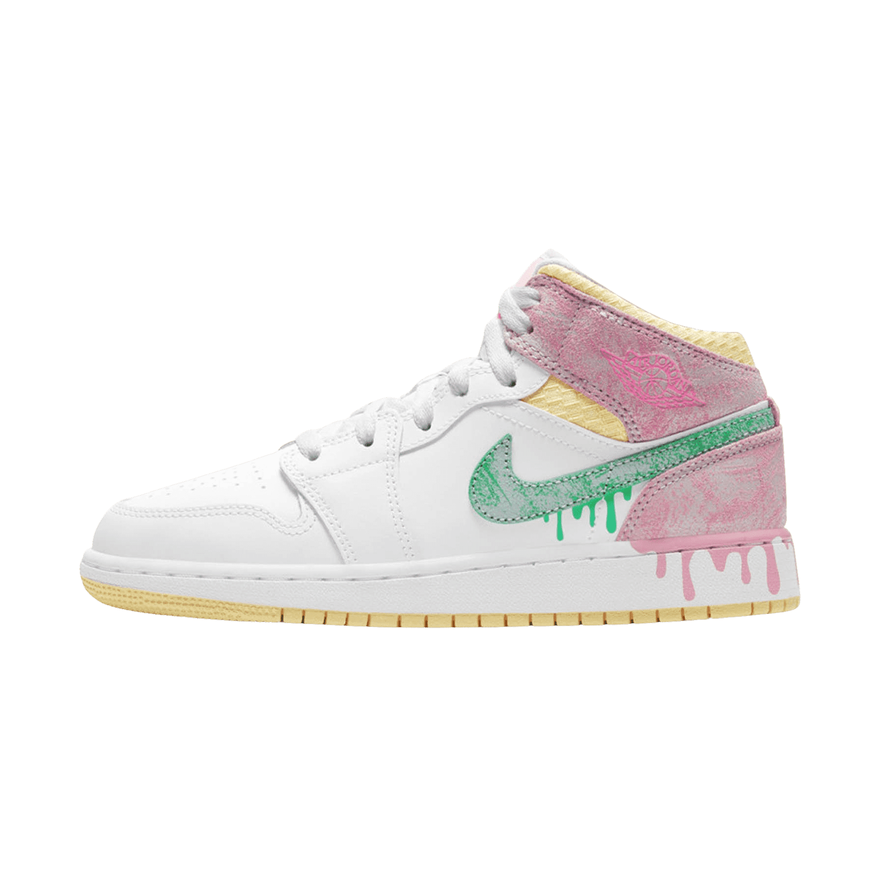 Jordan1 Mid SE GS 'Paint Drip'