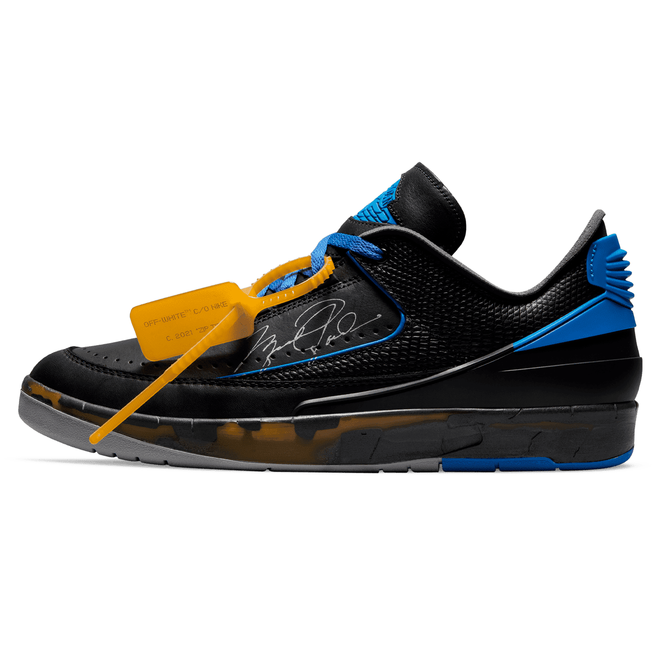 Off White Jordan 2 Retro Low SP 'Black Varsity Royal'