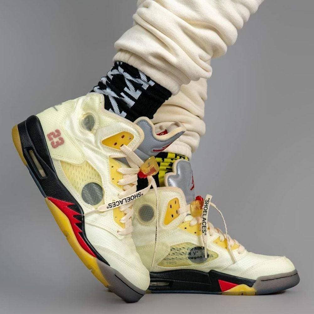 Off White Air Jordan 5  'Sail'